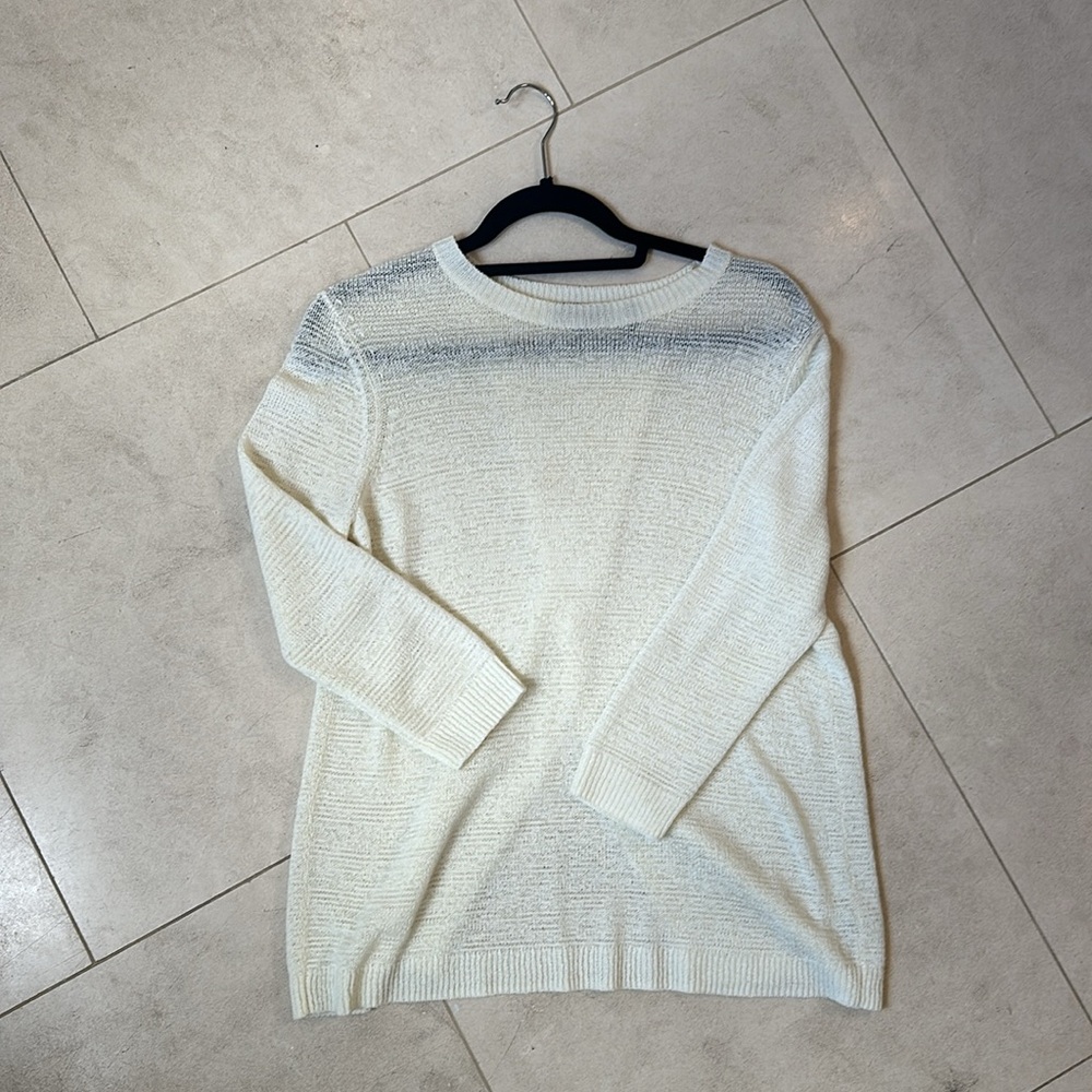 Theory Creme Open Back Sweater